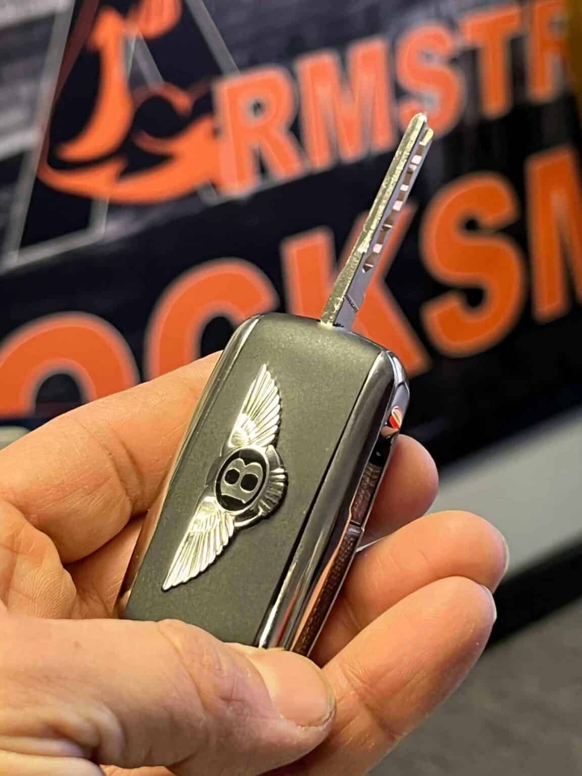 Bentley key replacement fob and emergency blade in Nashville