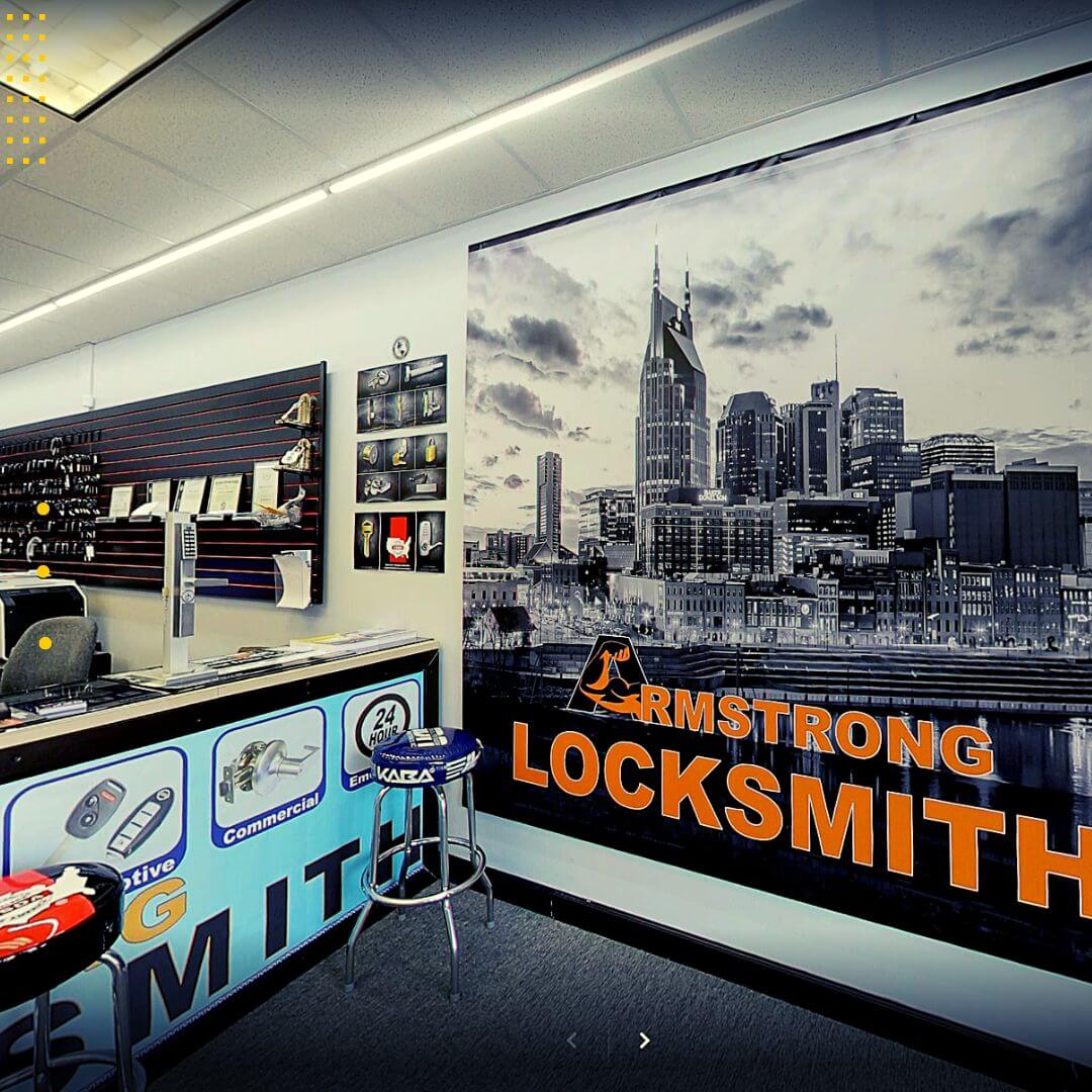 Professional locksmith installing residential security hardware in Nashville