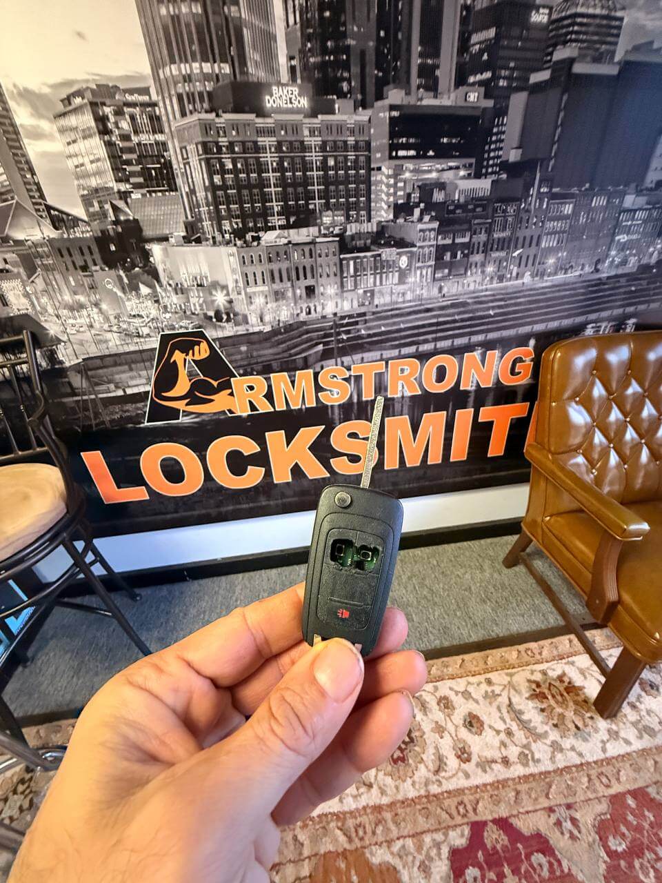 Broken Chevy key fob buttons missing