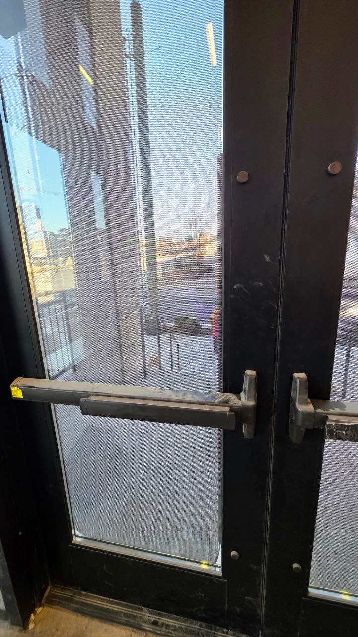 Commercial push bar lock rekey done