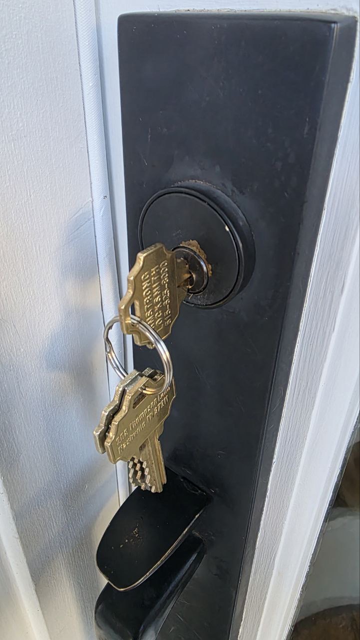 Residential Baldwin lock key changed